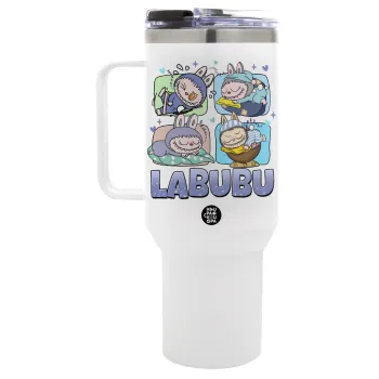 Labubu, Mega Tumbler με καπάκι, διπλού τοιχώματος (θερμό) 1,2L