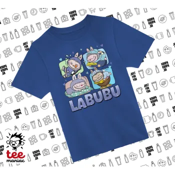 Labubu, Παιδικό T-Shirt ΜΠΛΕ από 100% βαμβάκι, για κάθε μέρα. Vegan & OEKO-TEX πιστοποιημένο.