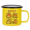 Metallic enamel MATT Yellow cup 360ml