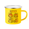 Yellow Enamel Metallic Cup 360ml