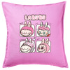 Sofa cushion Pink 50x50cm includes filling
