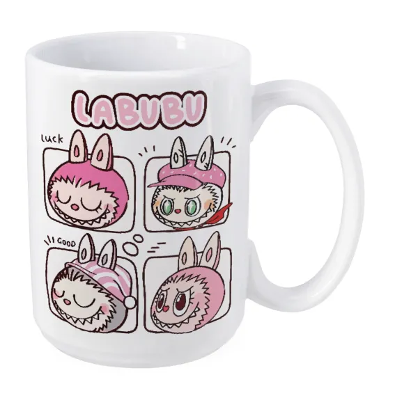 Labubu pink — Mega mug, ceramic, 450ml