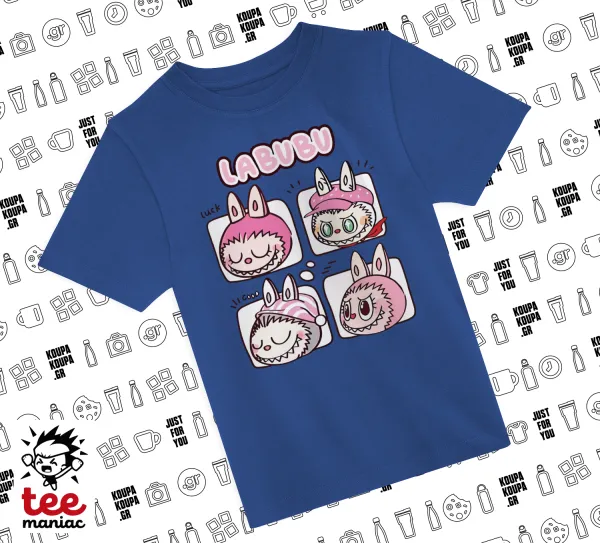 Labubu pink — ΜΠΛΕ Παιδικό T-Shirt από 100% βαμβάκι, για κάθε μέρα. Vegan & OEKO-TEX πιστοποιημένο.
