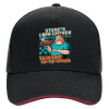 DRILL Adult Ultimate Hat BLACK/RED, (100% COTTON, ADULT, UNISEX, ONE SIZE)