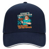DRILL Adult Ultimate Hat BLUE/WHITE, (100% COTTON, ADULT, UNISEX, ONE SIZE)