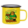 Metallic enamel MATT Yellow cup 360ml