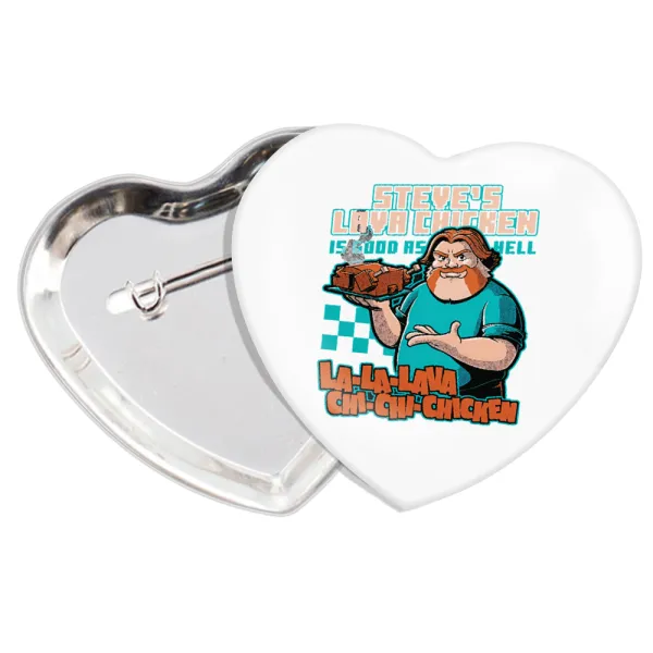 Steves Lava Chicken — Heart pin badge (57x52mm)