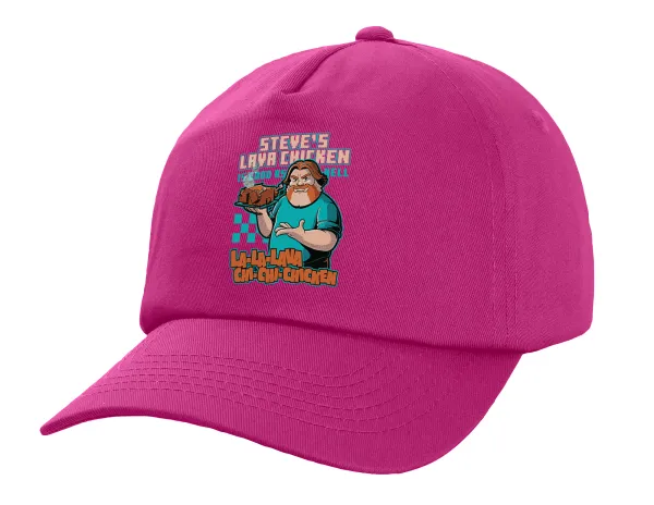Steves Lava Chicken — Adult Baseball Cap, 100% Cotton, Purple (COTTON, ADULT, UNISEX, ONE SIZE)