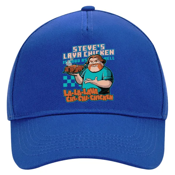 Steves Lava Chicken — Ultimate Adult Hat BLUE, (100% COTTON DRILL, ADULT, UNISEX, ONE SIZE)