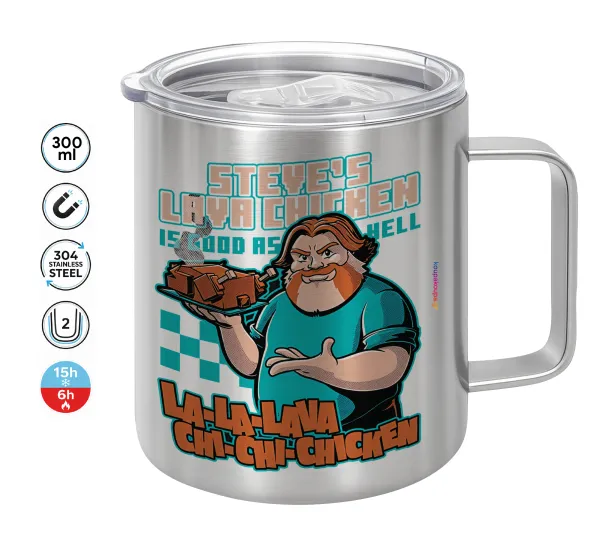 Steves Lava Chicken — Κούπα Ανοξείδωτη διπλού τοιχώματος 300ml με καπάκι διατήρησης θερμοκρασίας