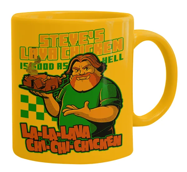 Steves Lava Chicken — Κούπα, κεραμική κίτρινη, 330ml