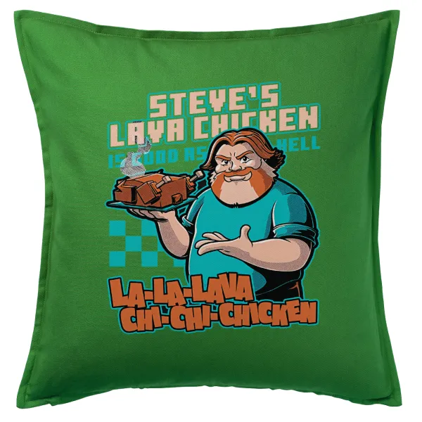 Steves Lava Chicken — Sofa cushion Green 50x50cm includes filling