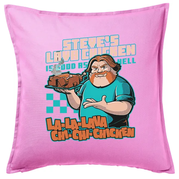 Steves Lava Chicken — Sofa cushion Pink 50x50cm includes filling