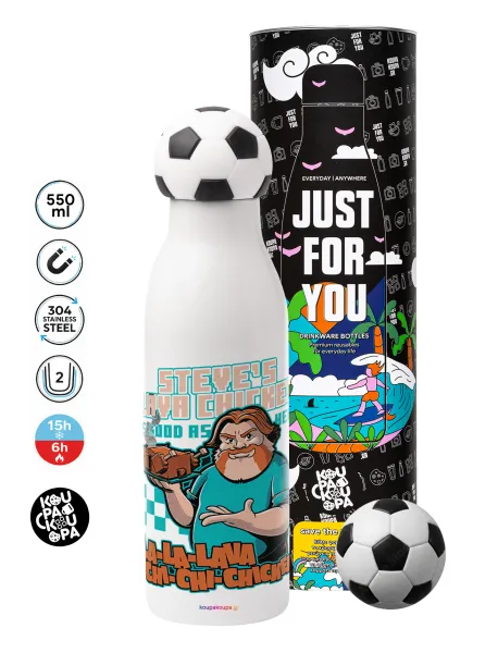 Steves Lava Chicken — Soccer Metal mug thermos, double wall, 550ml