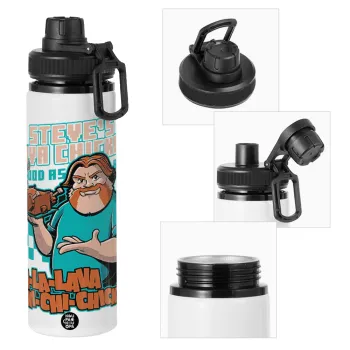 Steves Lava Chicken, Metal water bottle with safety cap, aluminum 850ml