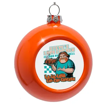 Steves Lava Chicken, Orange Christmas tree ornament bauble 8cm