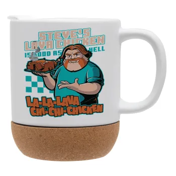 Steves Lava Chicken, Κούπα, κεραμική με βάση φελού και καπάκι (ΜΑΤ), 330ml