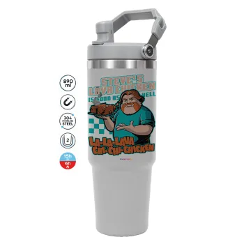 Steves Lava Chicken, ΓΚΡΙ χρώματος Θερμός Ανοξείδωτο 890ml (30oz) με χερούλι
