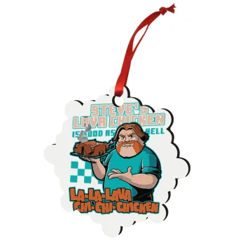 Steves Lava Chicken, Στολίδι Χριστουγεννιάτικο στολίδι snowflake ξύλινο 7.5cm