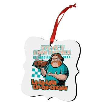 Steves Lava Chicken, Στολίδι Χριστουγεννιάτικο στολίδι polygon ξύλινο 7.5cm