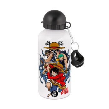 One Piece, Μεταλλικό παγούρι νερού, Λευκό, αλουμινίου 500ml