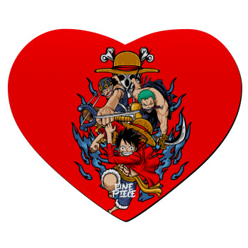 One Piece, Mousepad καρδιά 23x20cm