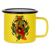 Metallic enamel MATT Yellow cup 360ml