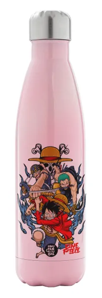 One Piece — Metal mug thermos Pink Iridiscent (Stainless steel), double wall, 500ml