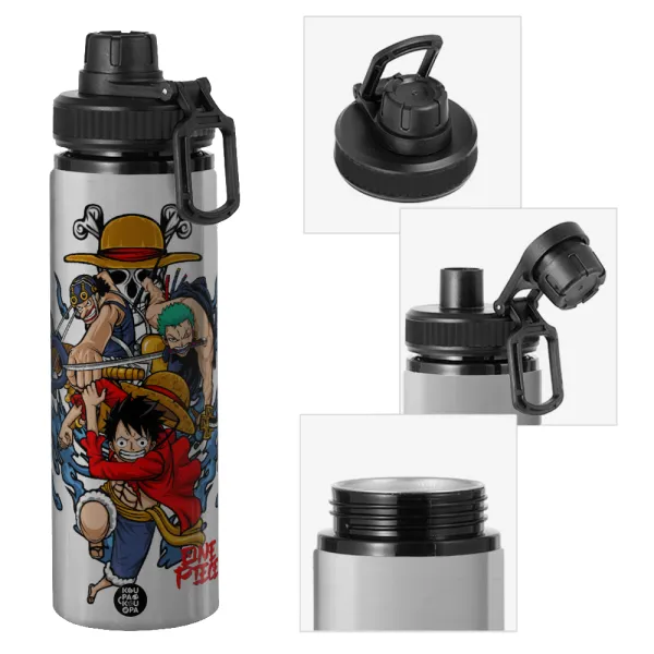 One Piece — Μεταλλικό παγούρι νερού με καπάκι ασφαλείας, αλουμινίου 850ml