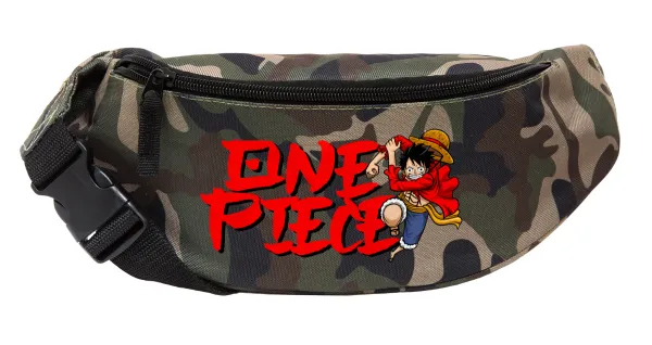 One Piece — Unisex waist bag (banana) in Jungle camouflage color with 2 pockets