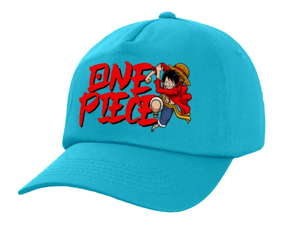 One Piece — Καπέλο Ενηλίκων Baseball, 100% Βαμβακερό,  Γαλάζιο (ΒΑΜΒΑΚΕΡΟ, ΕΝΗΛΙΚΩΝ, UNISEX, ONE SIZE)