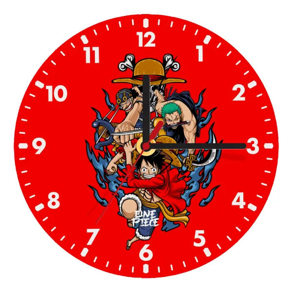 One Piece — Ρολόι τοίχου ξύλινο (20cm)