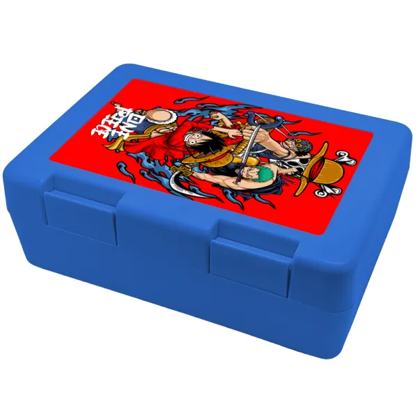 One Piece — Παιδικό δοχείο κολατσιού ΜΠΛΕ 185x128x65mm (BPA free πλαστικό)