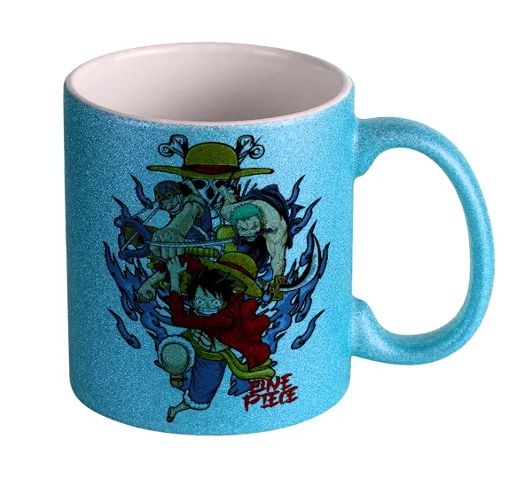 One Piece — Κούπα Σιέλ Glitter που γυαλίζει, κεραμική, 330ml