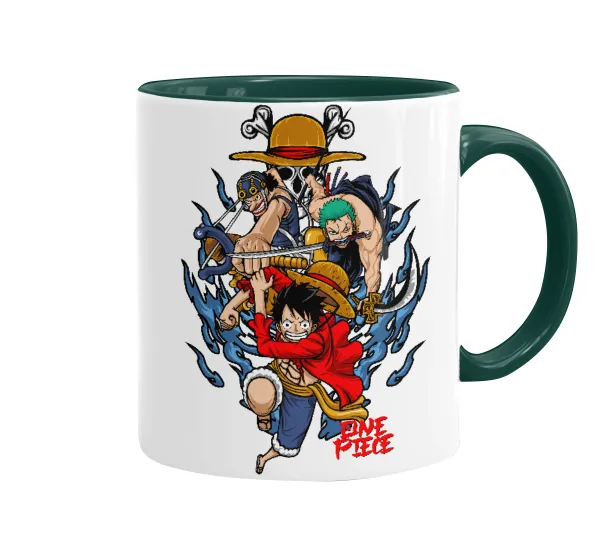 One Piece — Κούπα χρωματιστή πράσινη, κεραμική, 330ml