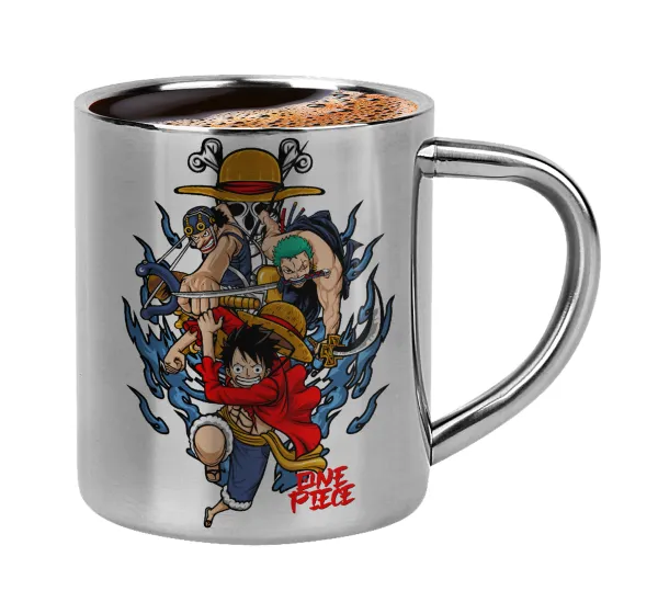 One Piece — Double-wall metal cup for espresso (220ml)