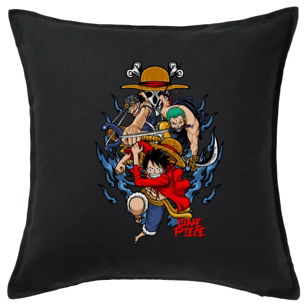 One Piece — Μαξιλάρι καναπέ Μαύρο 100% βαμβάκι, περιέχεται το γέμισμα (50x50cm)