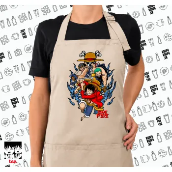 One Piece, Ποδιά μακριά Σεφ ολόσωμη με τσέπες SAND (ΕΝΗΛΙΚΩΝ)