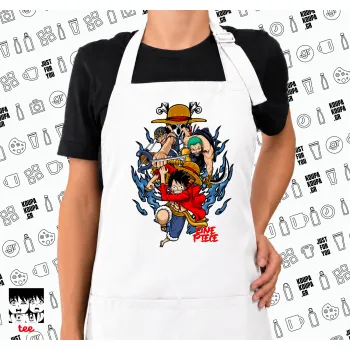 One Piece, Ποδιά μακριά Σεφ ολόσωμη με τσέπες white (ΕΝΗΛΙΚΩΝ)