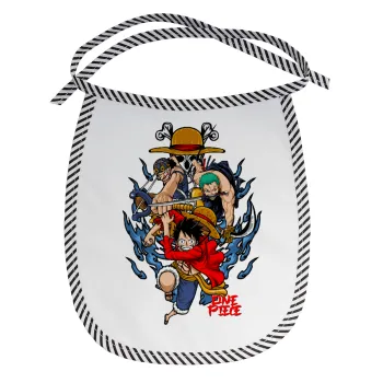 One Piece, Σαλιάρα μωρού αλέκιαστη με κορδόνι Μαύρη