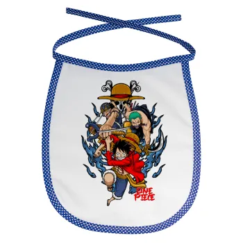 One Piece, Σαλιάρα μωρού αλέκιαστη με κορδόνι Μπλε