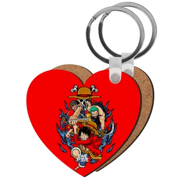 One Piece, Μπρελόκ Ξύλινο καρδιά MDF