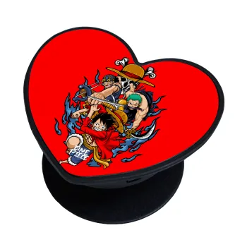 One Piece, Phone Holders Stand  καρδιά Μαύρο Βάση Στήριξης Κινητού στο Χέρι
