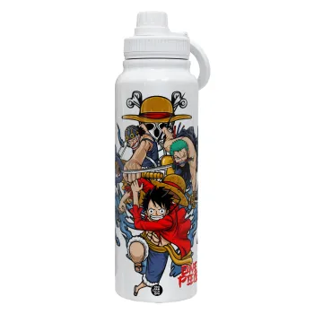 One Piece, Θερμός 1L Ανοξείδωτο με Βάση Κινητού & Διπλά Τοιχώματα