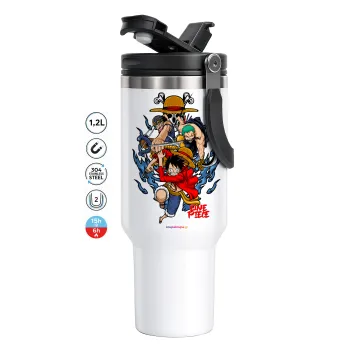 One Piece, Mega Tumbler με καπάκι, διπλού τοιχώματος (θερμό) 1,2L