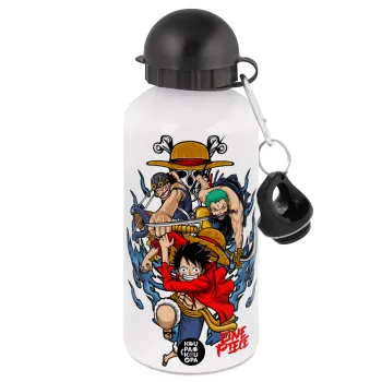 One Piece, Μεταλλικό παγούρι νερού, Λευκό, αλουμινίου 500ml