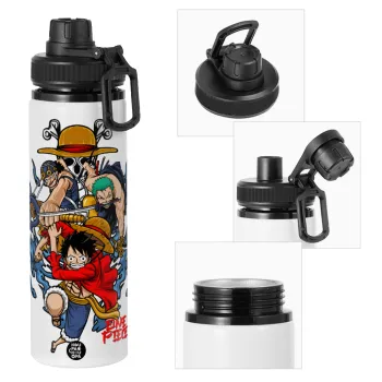 One Piece, Metal water bottle with safety cap, aluminum 850ml