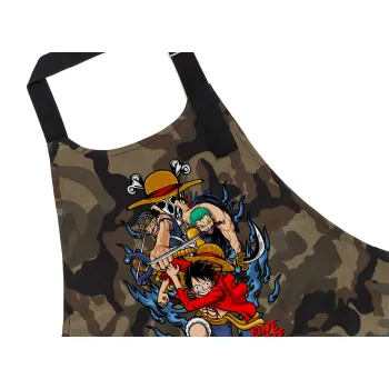 One Piece, Ποδιά Σεφ με τσέπες, Βαμβακερή, Camouflage (ΕΝΗΛΙΚΩΝ, 100% COTTON)