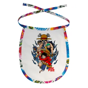 One Piece, Σαλιάρα μωρού αλέκιαστη με κορδόνι Χρωματιστή