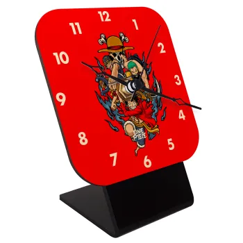 One Piece, Quartz Table clock in natural wood (10cm)